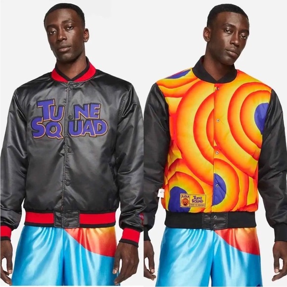 Nike x Space Jam Lebron Tune Squad Men`s Varsity Jacket Black - Picture 1 of 14
